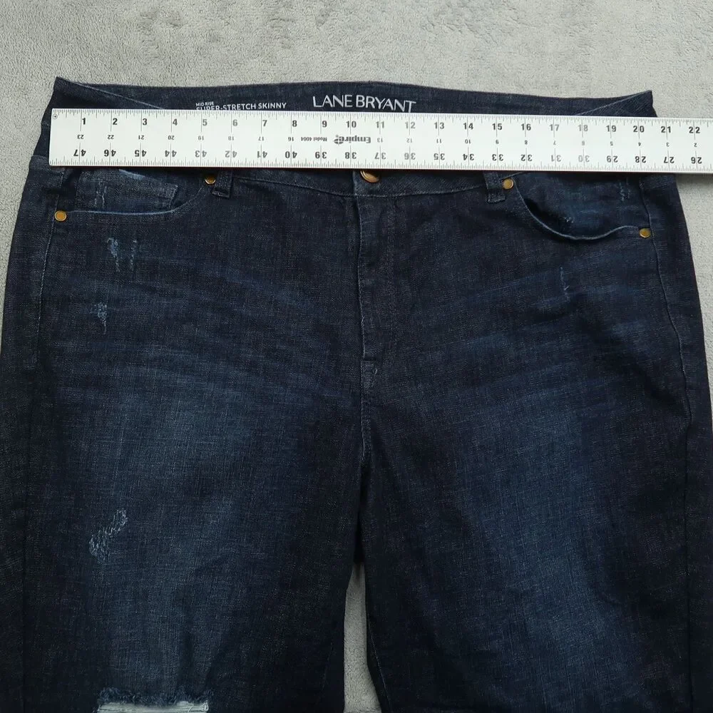 Lane Bryant Jeans Women's 22 Blue Mid-Rise Skinny Denim 29